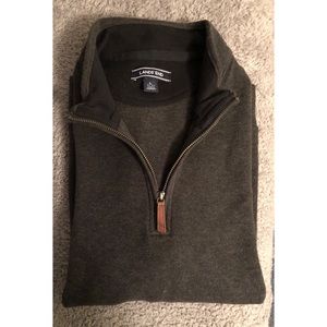 Lands’ End Dark Gray Quarter Zip Sweater